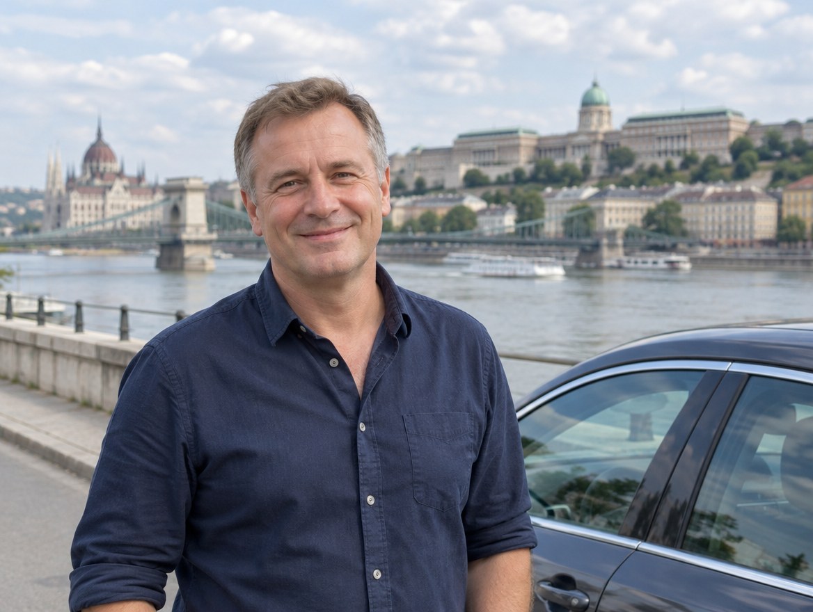 László, conductor de ShuttleHero en Budapest