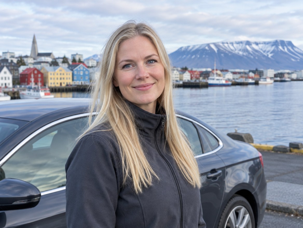 Sigríður, kierowca ShuttleHero (Reykjavík)