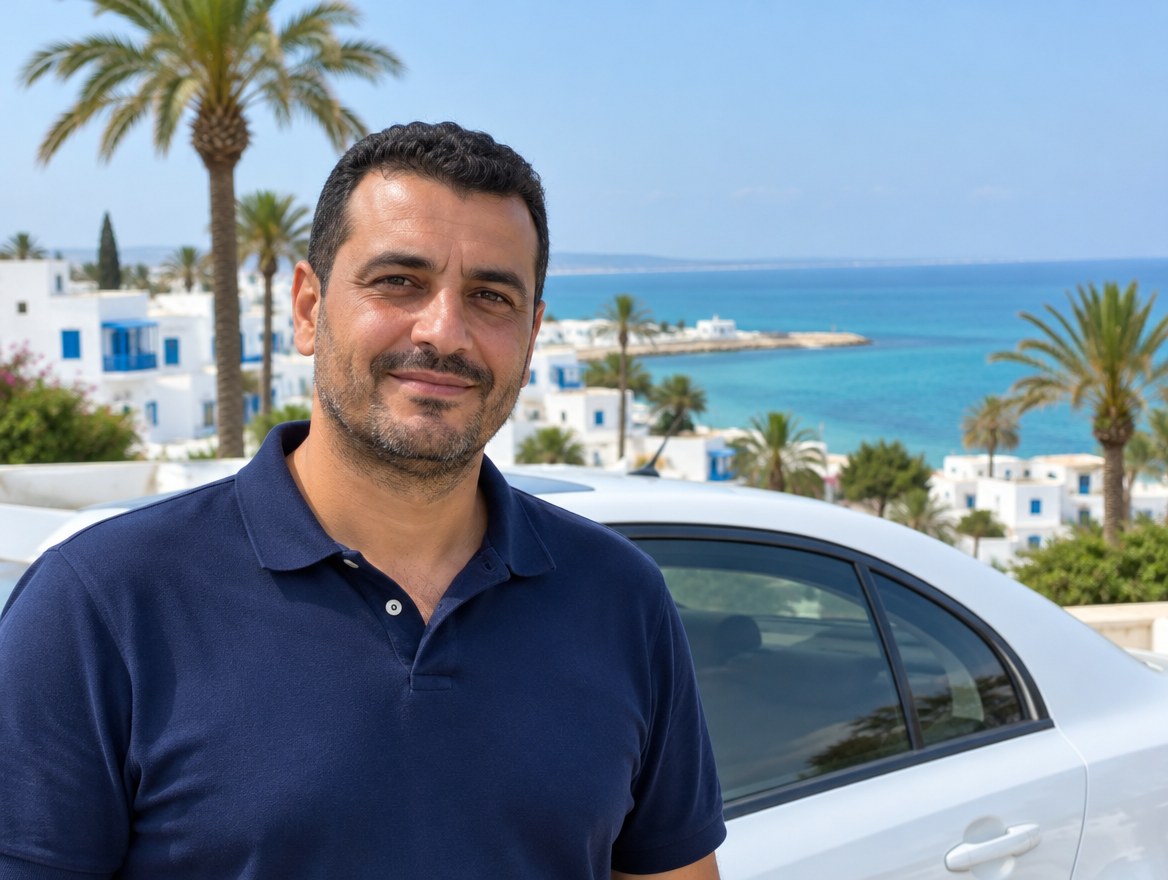 Youssef, conductor de ShuttleHero en Hammamet